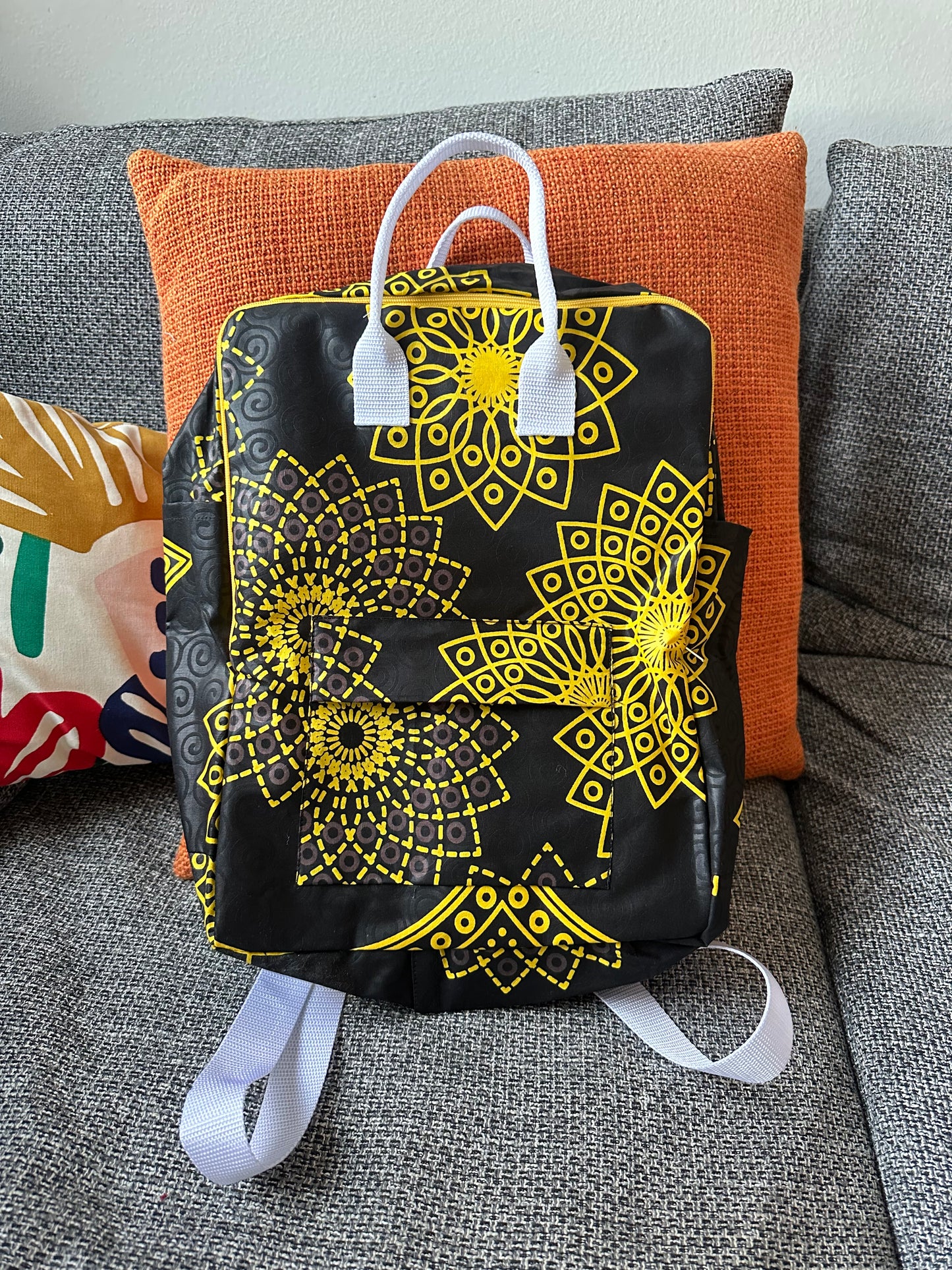 Zero Waste Backpack Black Yellow