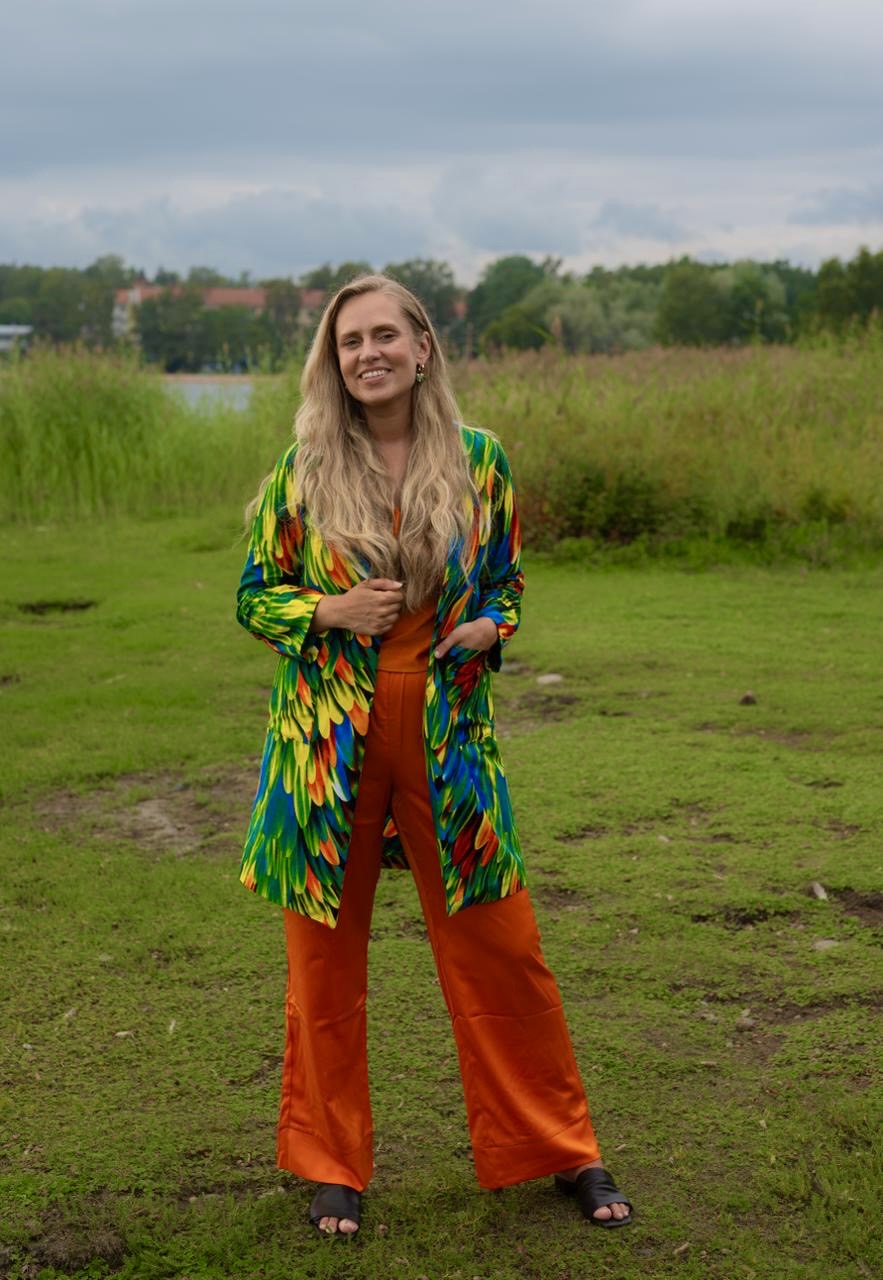 Kevyt Esther Takki monivärinen M