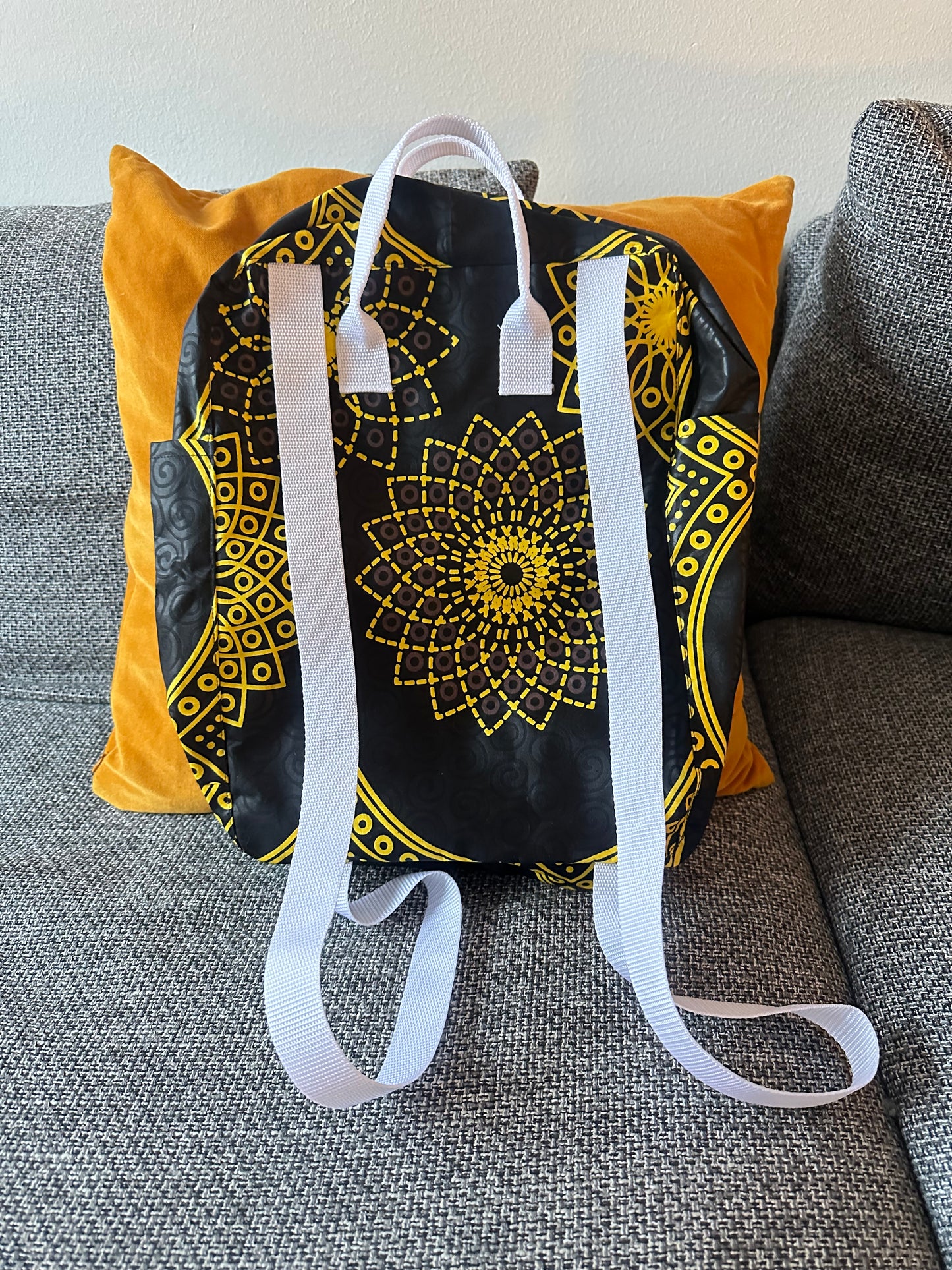 Zero Waste Backpack Black Yellow