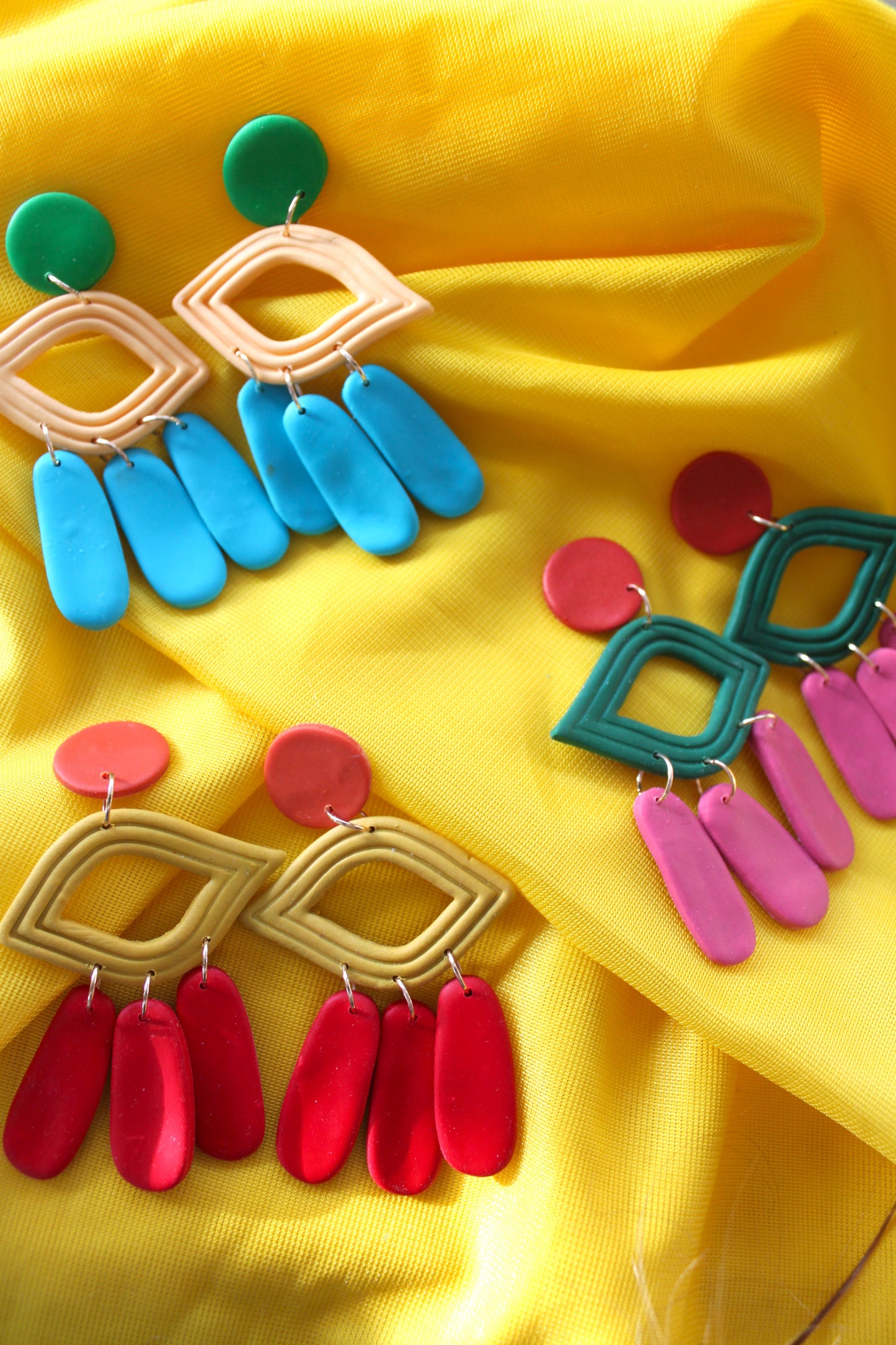 BOLD Earrings (several different warm tones)