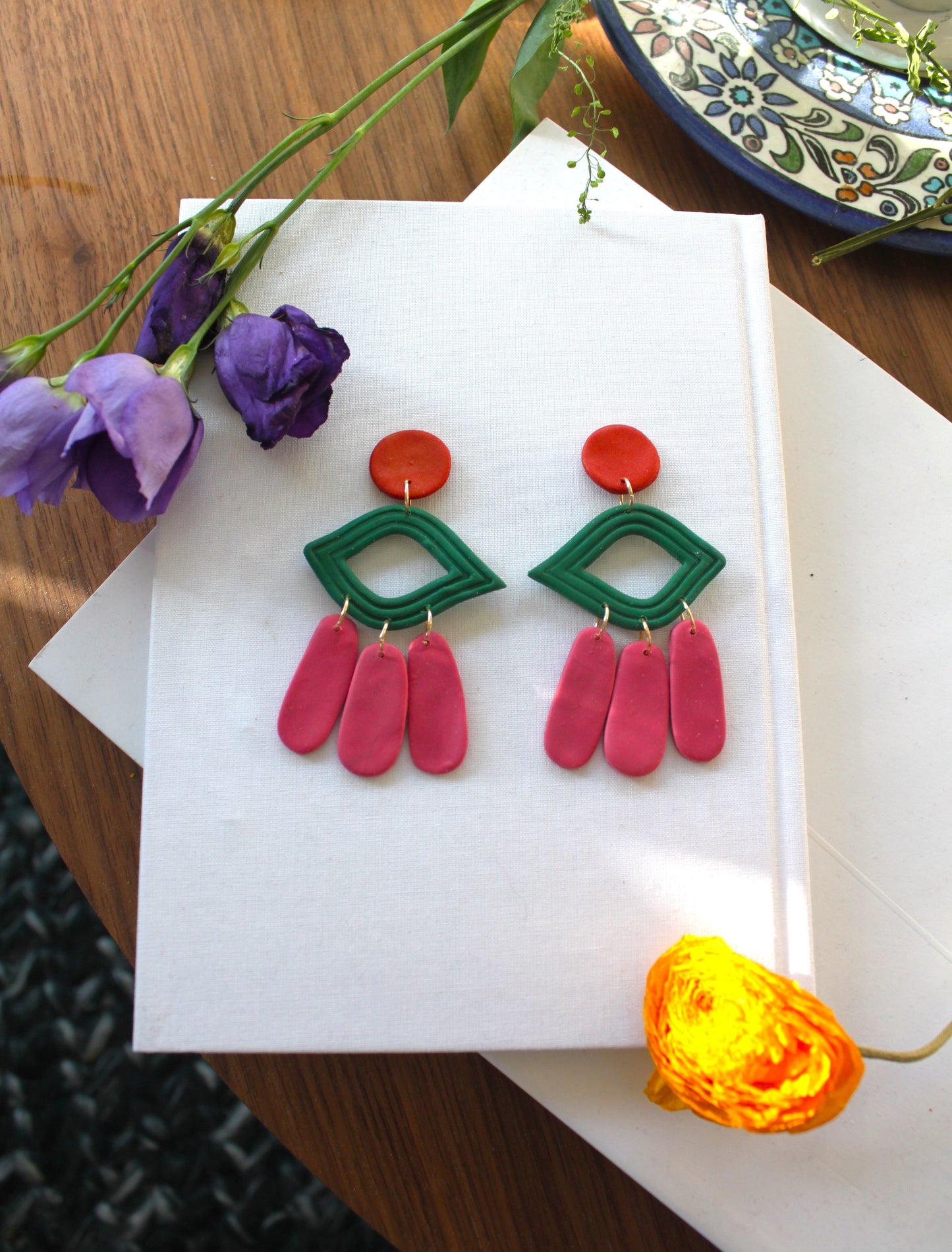 BOLD Earrings (several different warm tones)