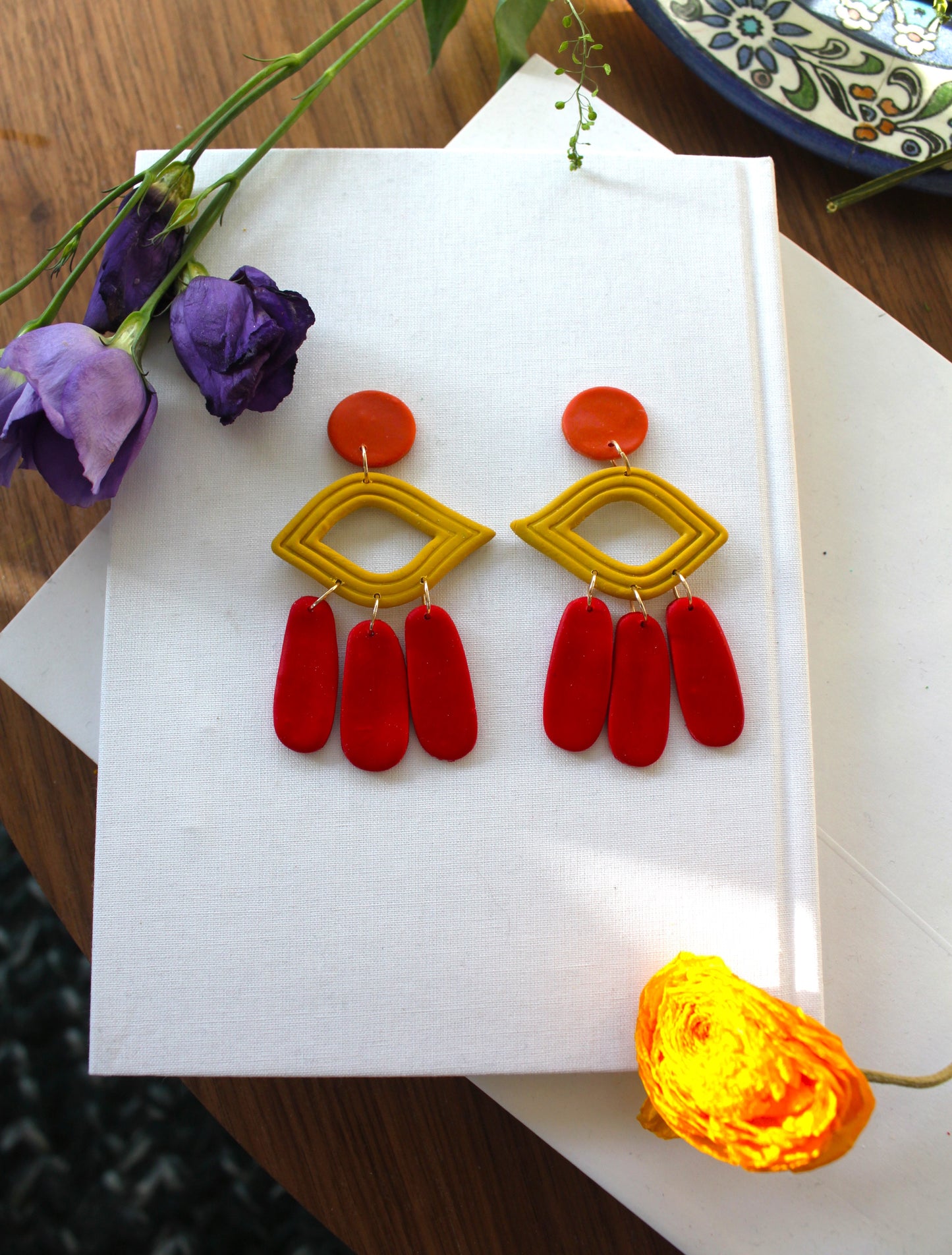 BOLD Earrings (several different warm tones)