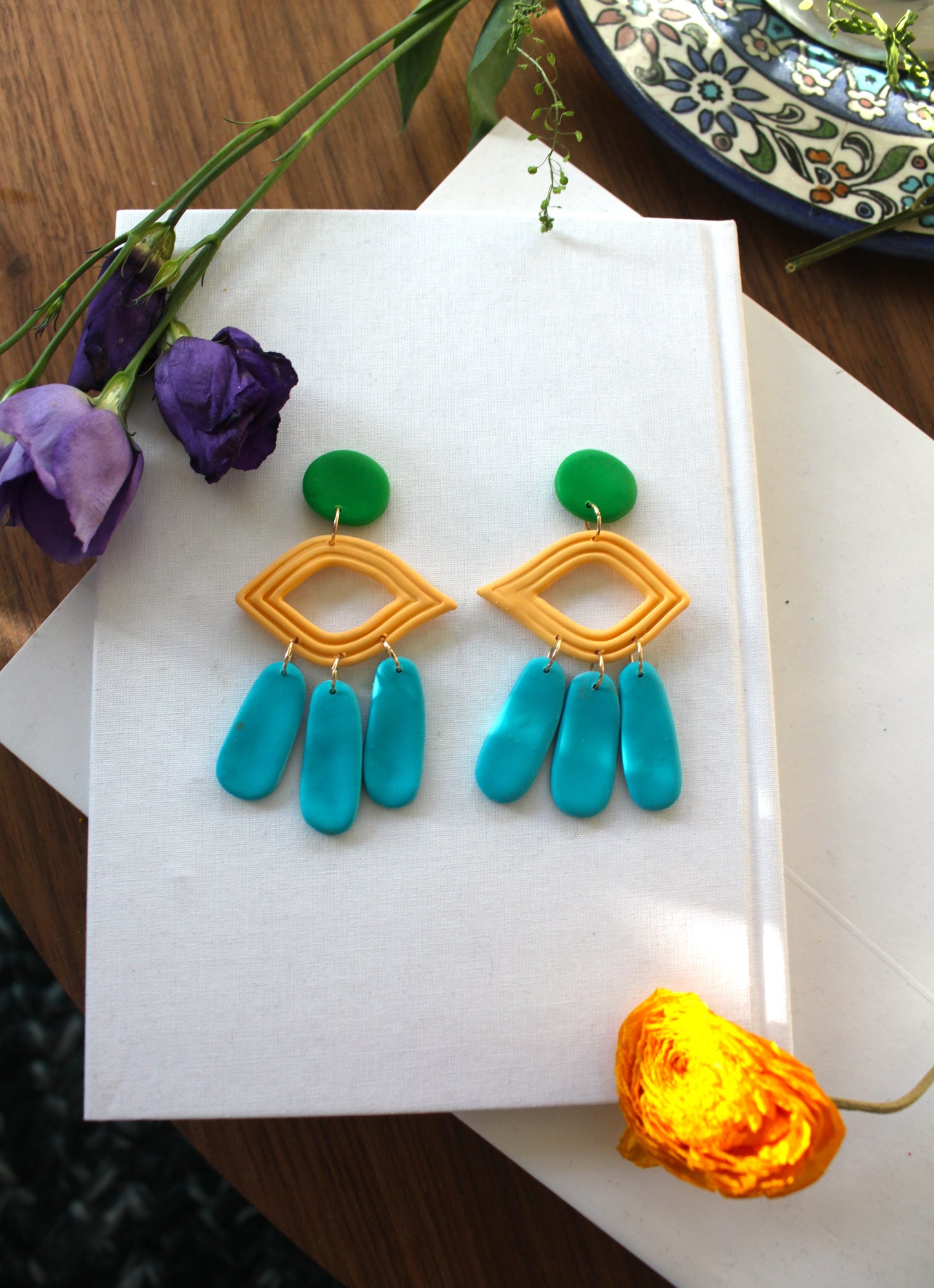 BOLD Earrings (several different warm tones)