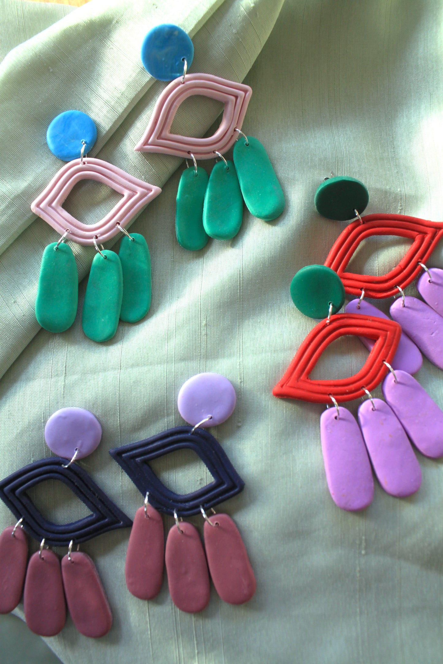 BOLD Earrings (several different cool shades)