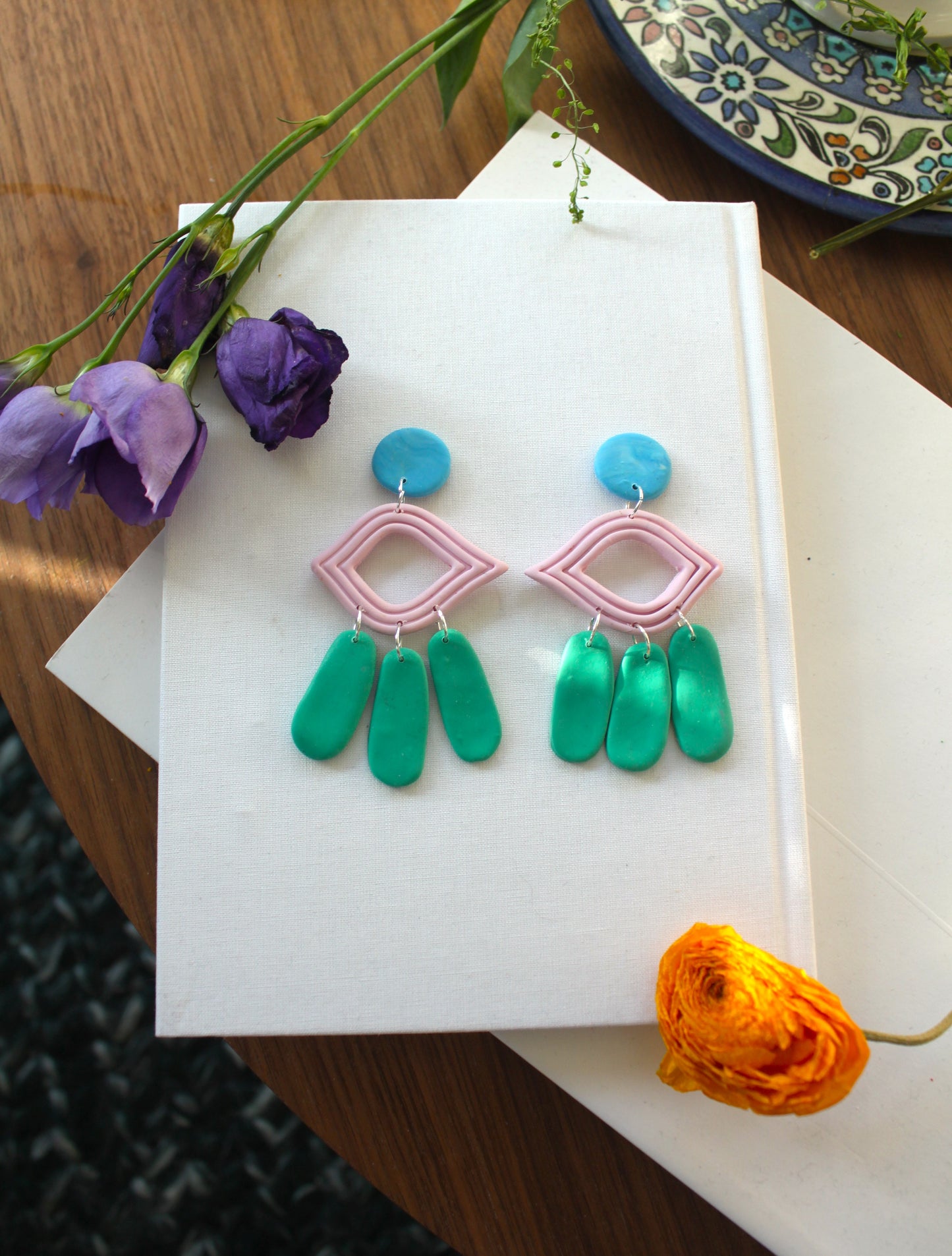 BOLD Earrings (several different cool shades)