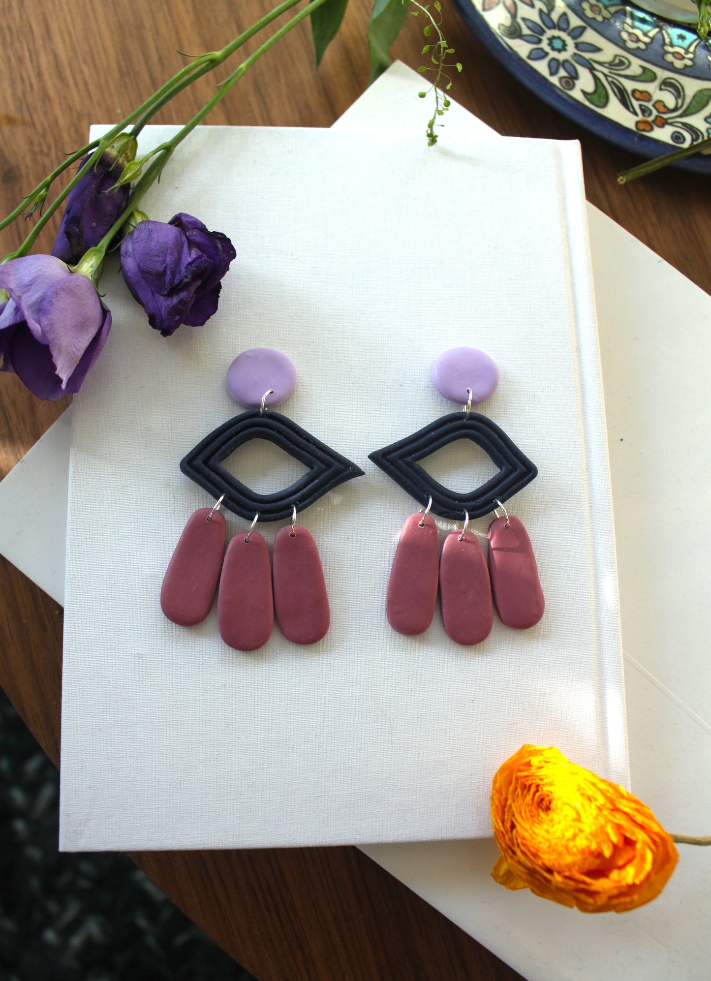 BOLD Earrings (several different cool shades)