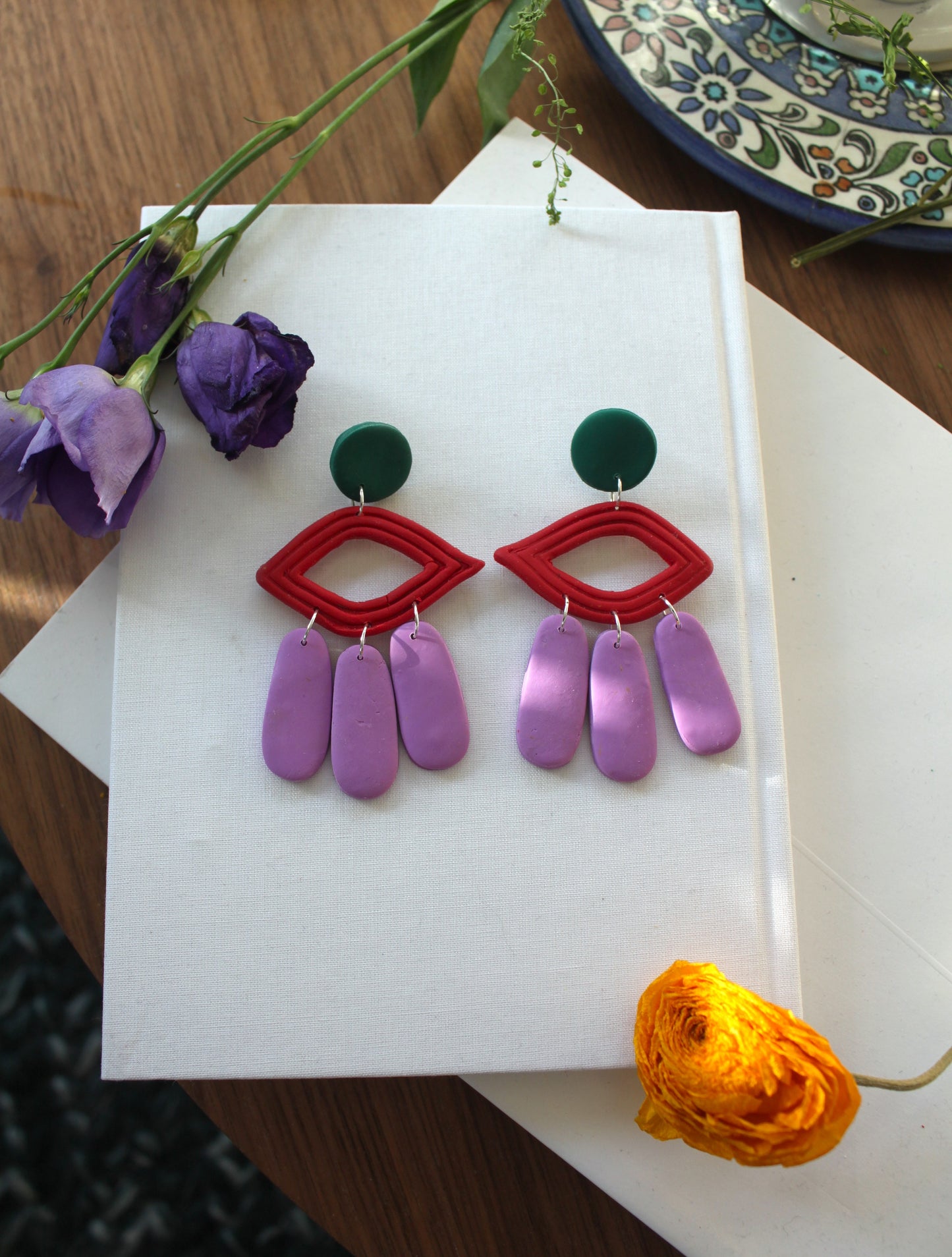 BOLD Earrings (several different cool shades)