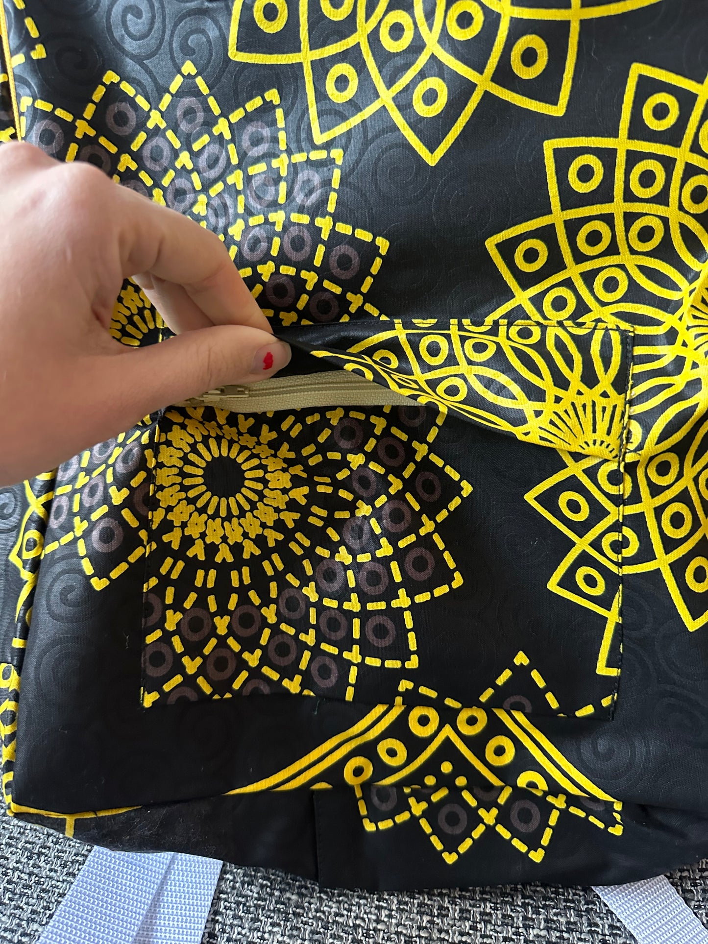Zero Waste Backpack Black Yellow
