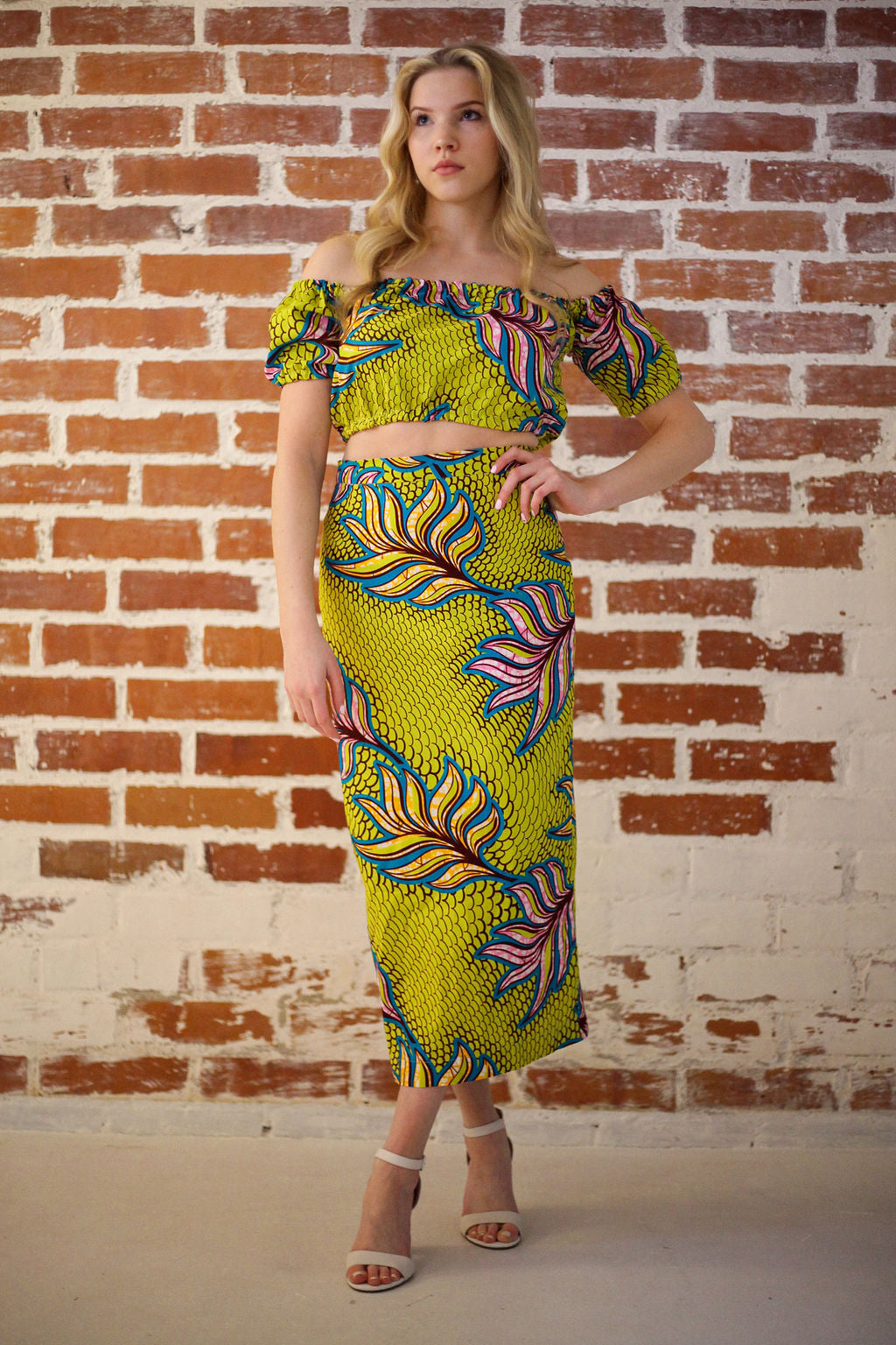 Sani Midi skirt yellow-green
