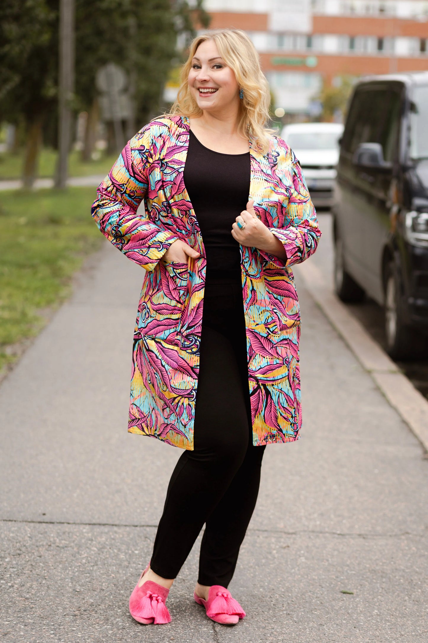 Kevyt Esther Takki pinkkikulta XL