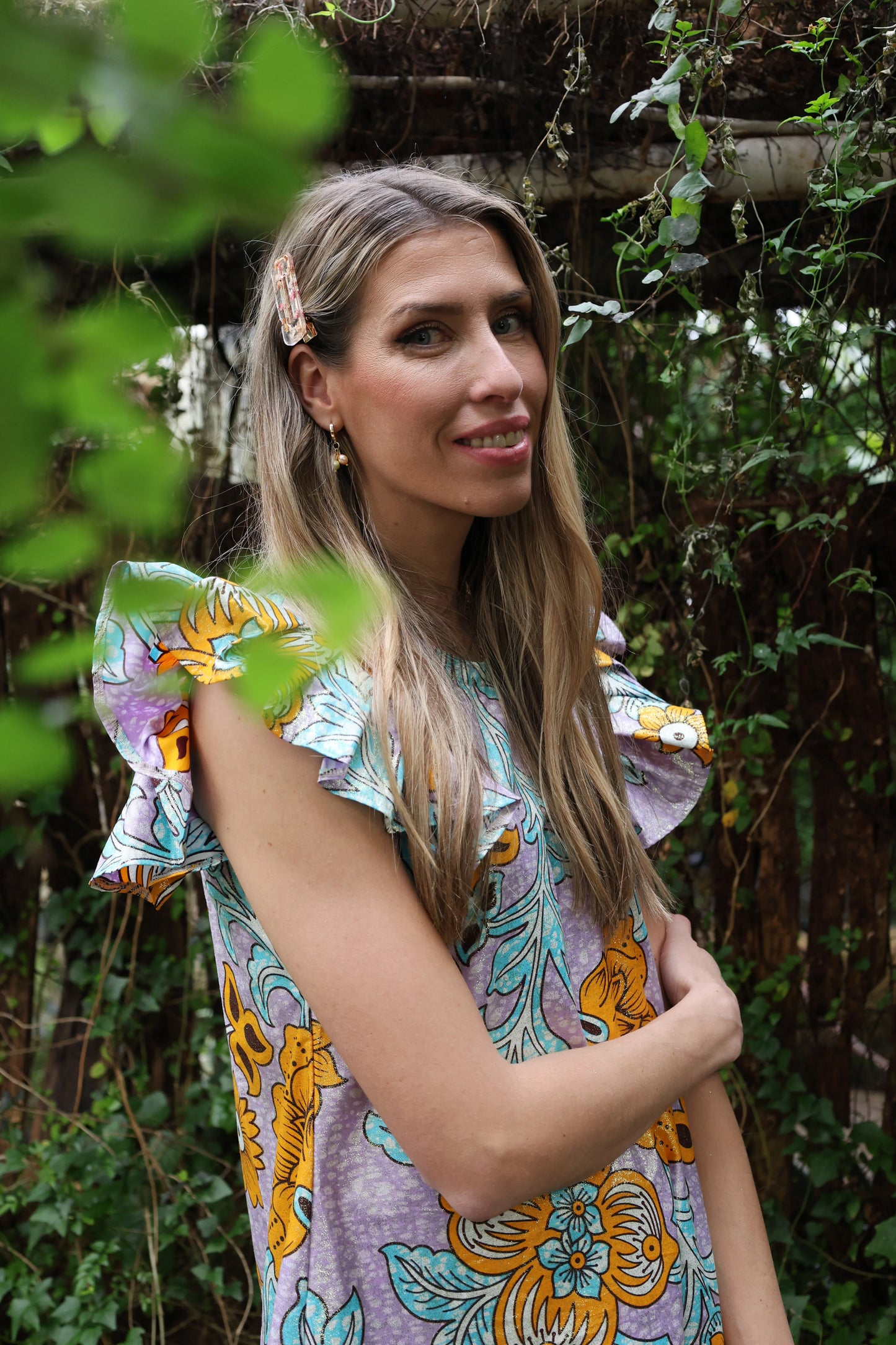 Dora Mekko violetti-oranssi-glitter S