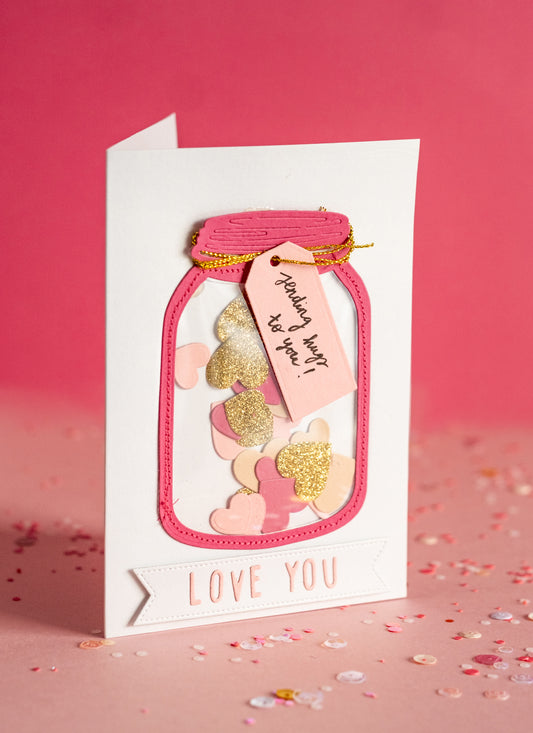 Love you Shaker Jar Card